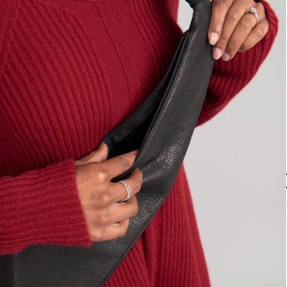 TRIPPEN Crossbody Black Leather Bag XL Avant-Garde New - Picture 3 of 12